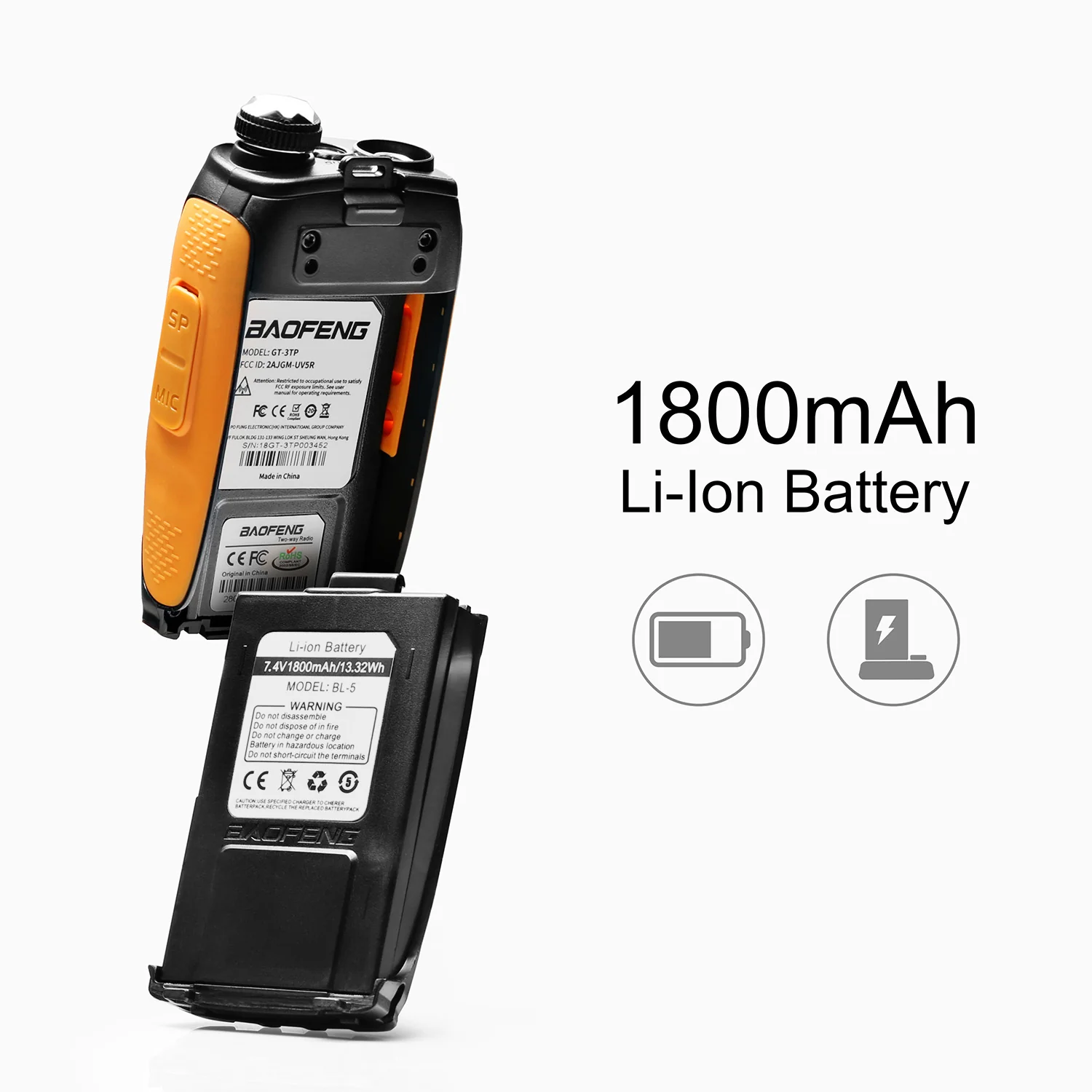 Baofeng GT-3TP Mark III | Dual Band | 8W/4W/1W | Tri-power | High-gain Antenna - Image 3